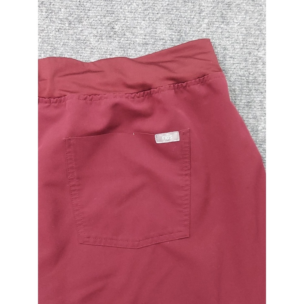 FIGS Scrub Pants Joggers Womens 2XL Burgundy Drawstring Technical Collection - Picture 11 of 12
